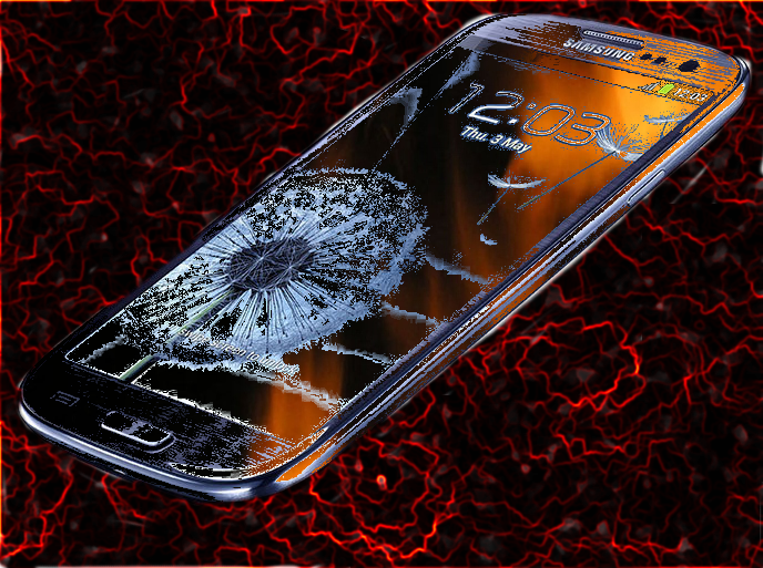Galaxy S4 Depicted in Flames